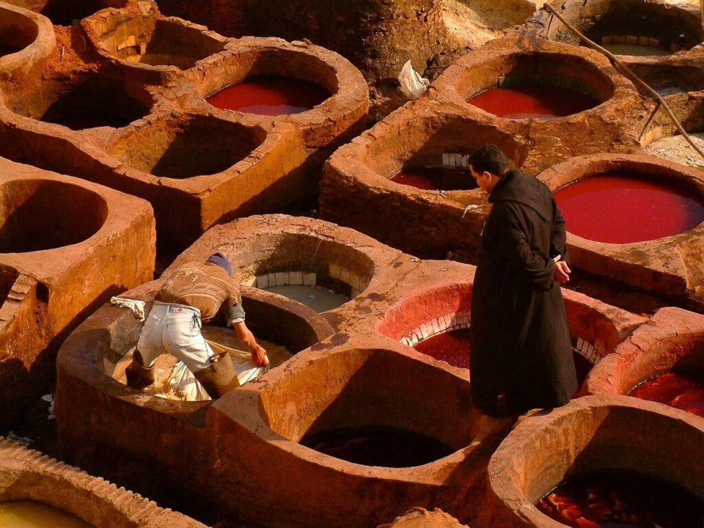 Tannery in Fez Morocco